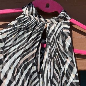 Elevated zebra print top